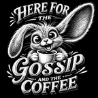 Funny Coffee Critter Slate Coasters – 4" Square or Round