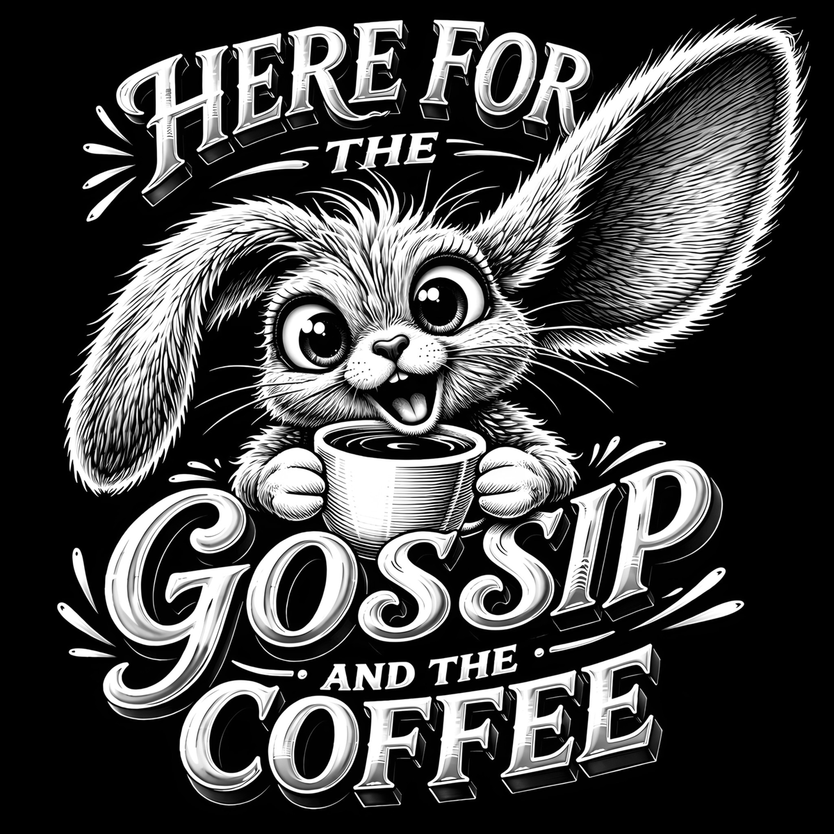 Funny Coffee Critter Slate Coasters – 4" Square or Round