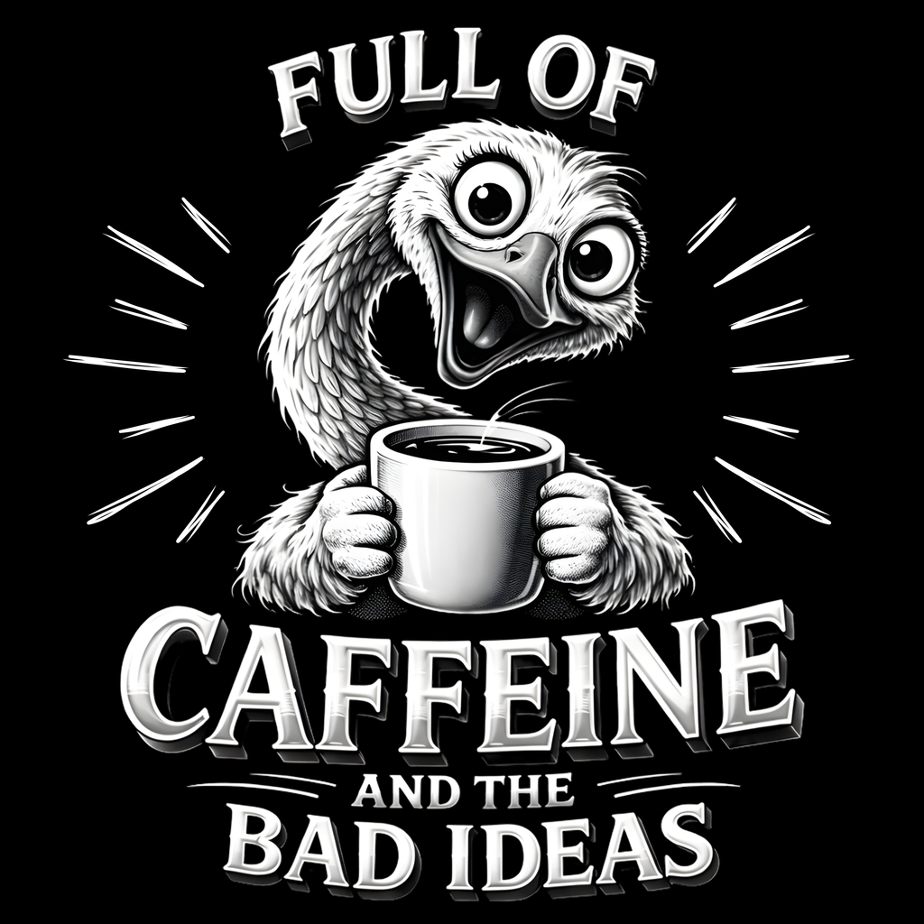 Funny Coffee Critter Slate Coasters – 4" Square or Round