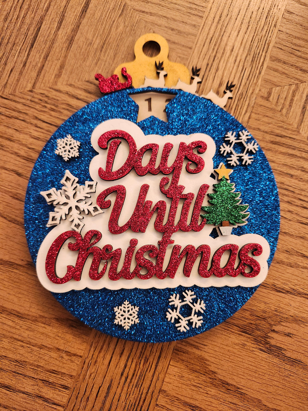 Handmade Christmas Countdown Ornament – “Days Until Christmas” Advent Calendar