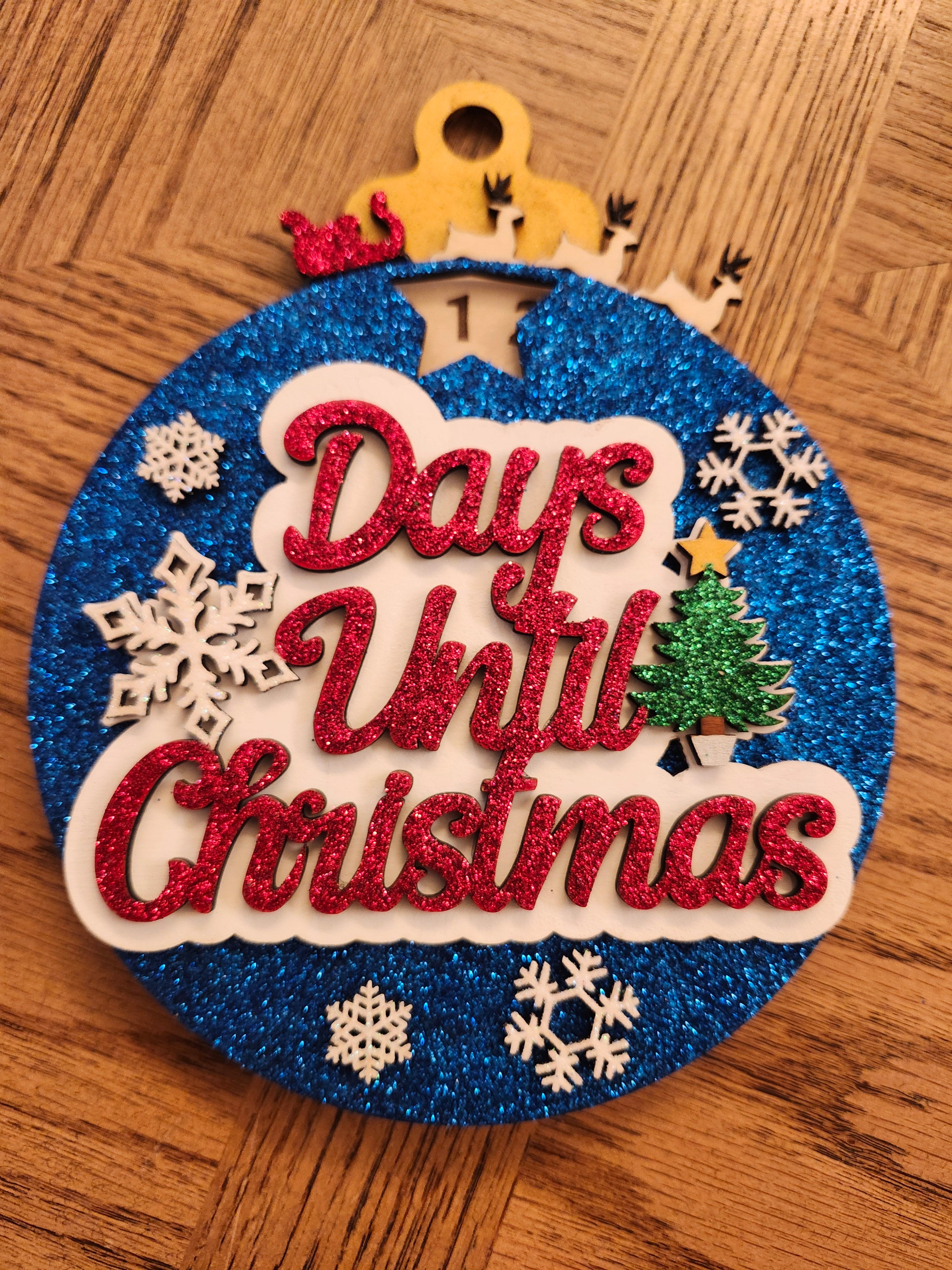 Handmade Christmas Countdown Ornament – “Days Until Christmas” Advent Calendar