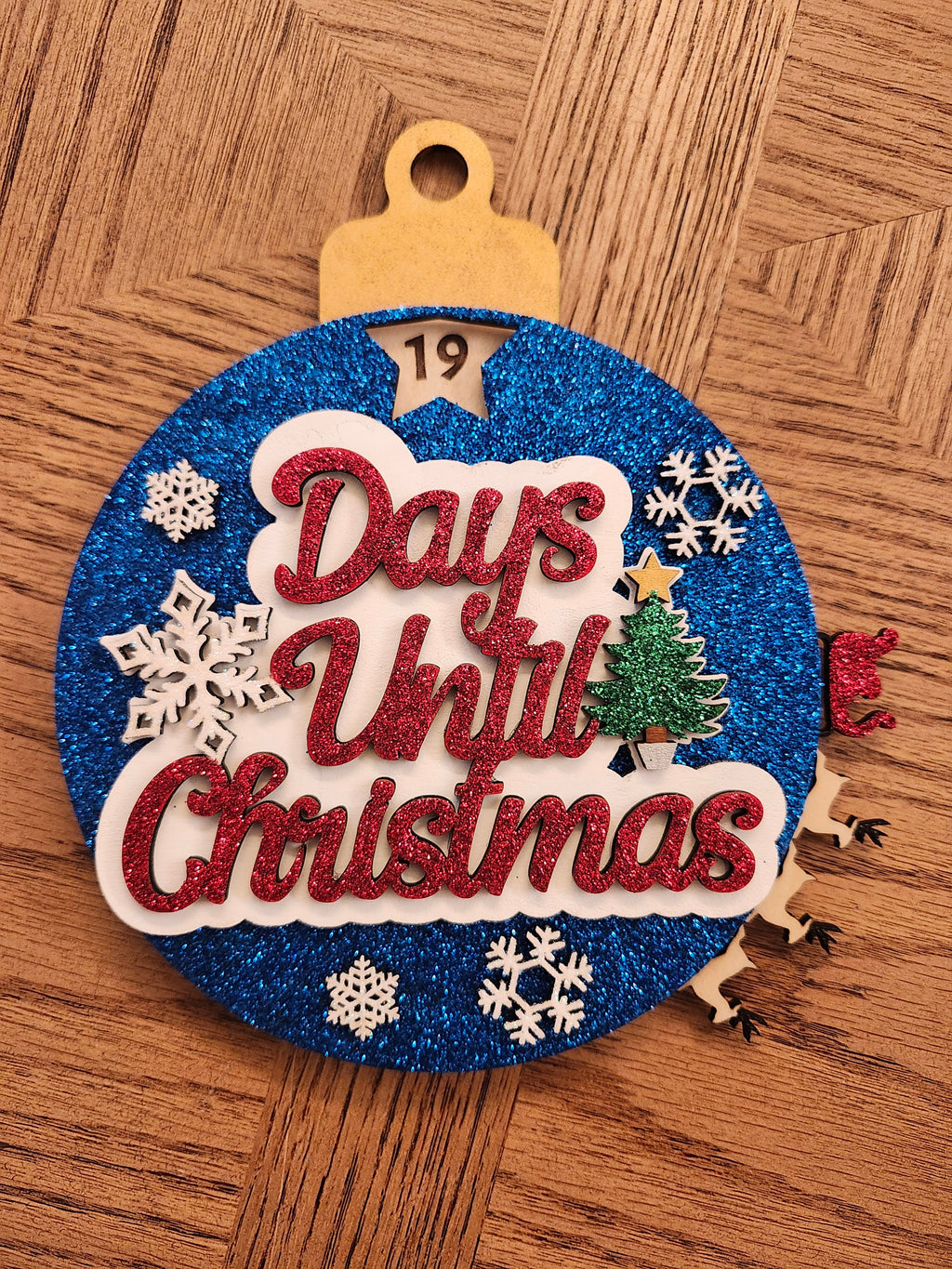 Handmade Christmas Countdown Ornament – “Days Until Christmas” Advent Calendar