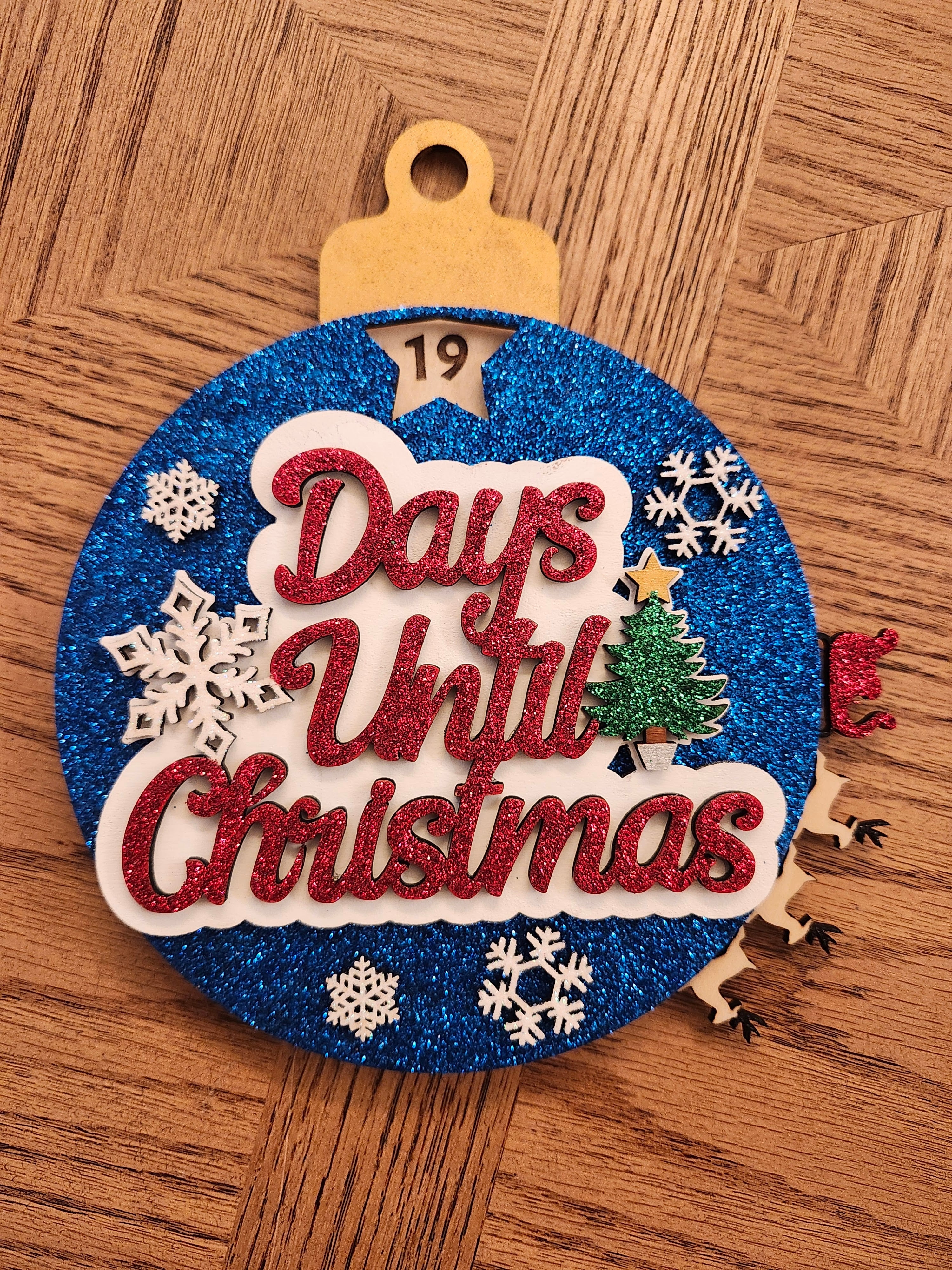Handmade Christmas Countdown Ornament – “Days Until Christmas” Advent Calendar