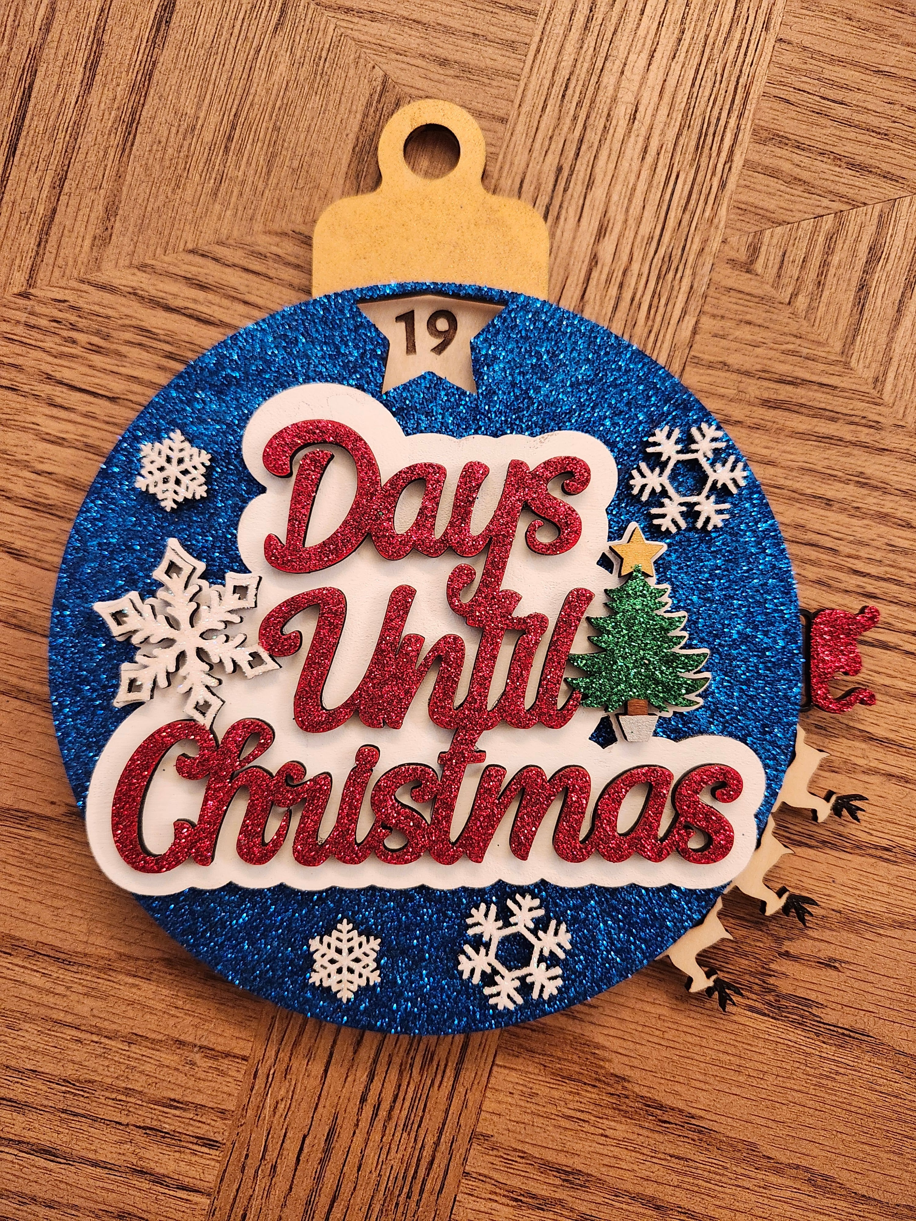 Handmade Christmas Countdown Ornament – “Days Until Christmas” Advent Calendar