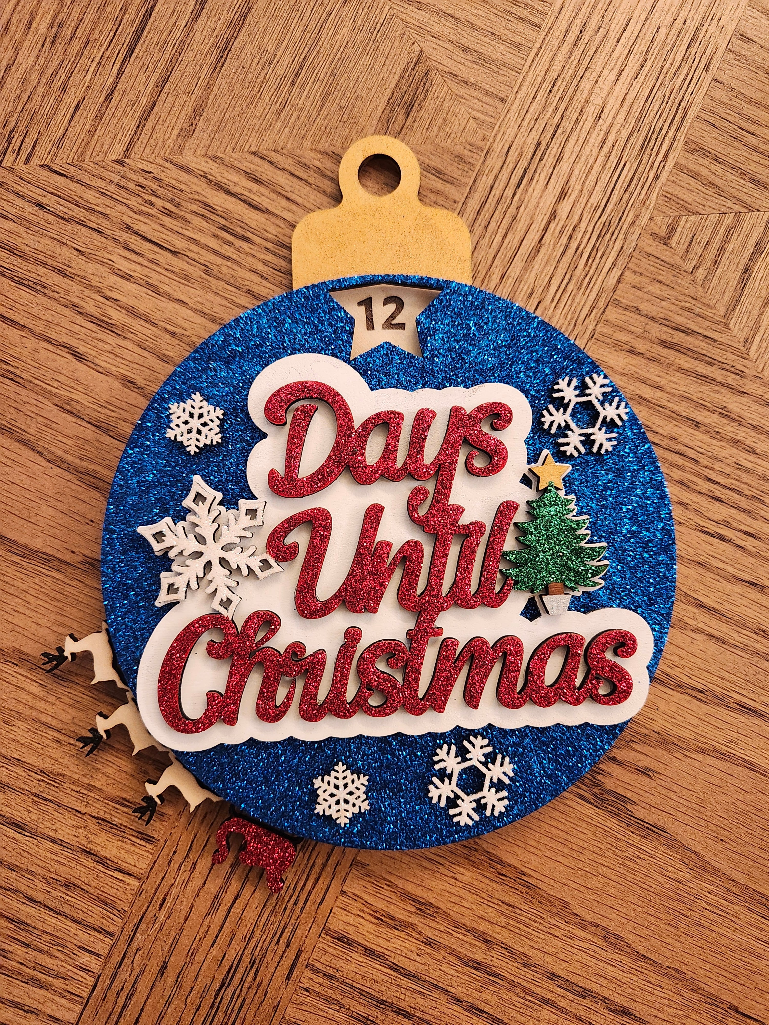 Handmade Christmas Countdown Ornament – “Days Until Christmas” Advent Calendar