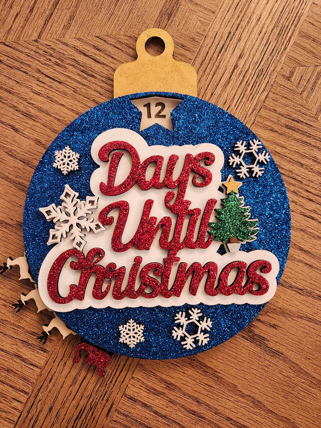 Handmade Christmas Countdown Ornament – “Days Until Christmas” Advent Calendar
