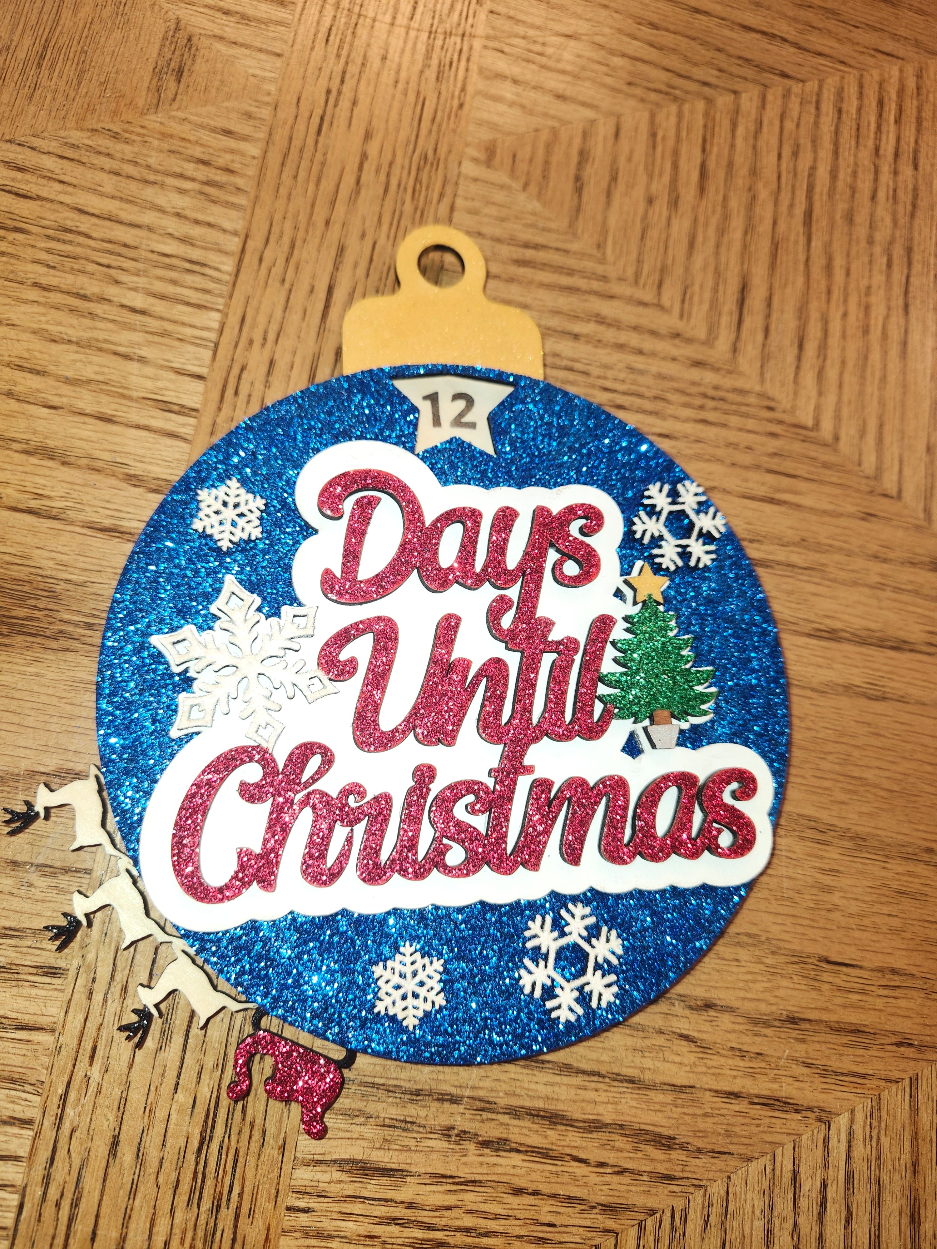 Handmade Christmas Countdown Ornament – “Days Until Christmas” Advent Calendar