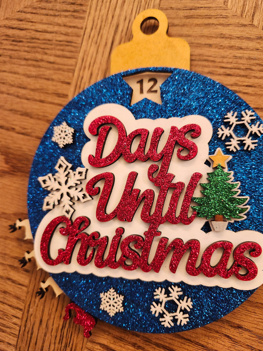 Handmade Christmas Countdown Ornament – “Days Until Christmas” Advent Calendar
