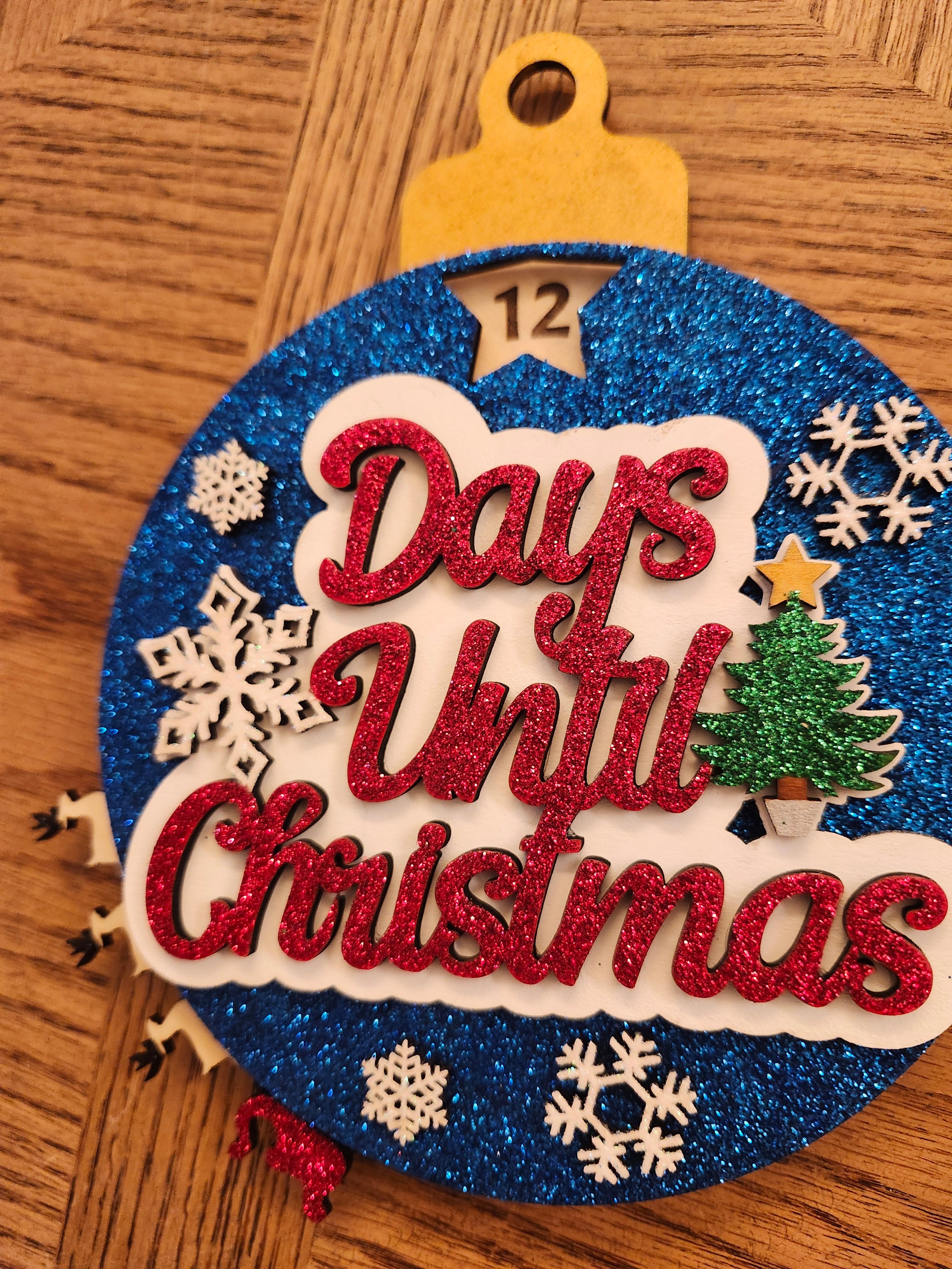 Handmade Christmas Countdown Ornament – “Days Until Christmas” Advent Calendar