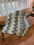 River Crochet Blanket – Handmade, Soft, and Cozy (48” x 58”)