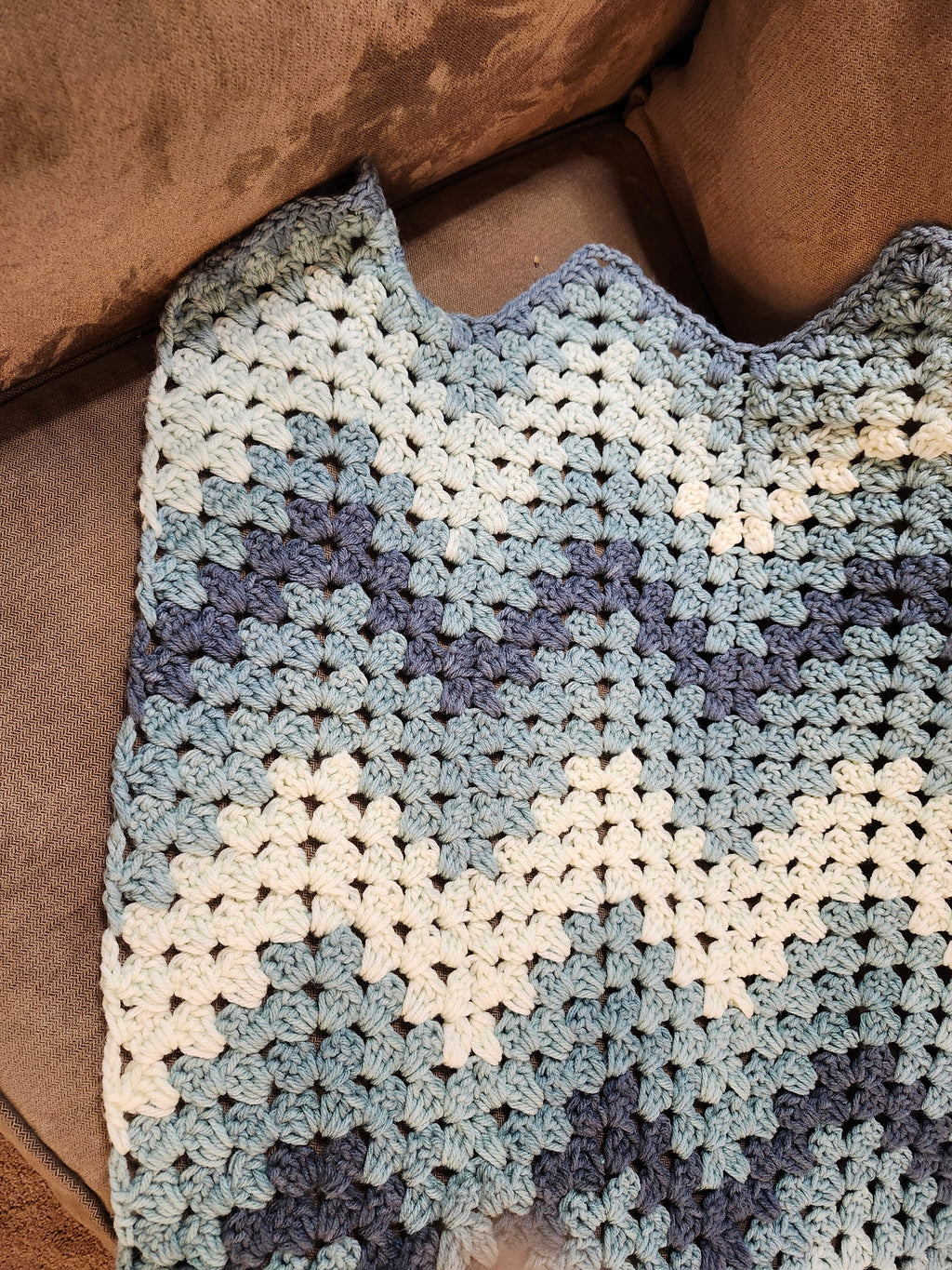 River Crochet Blanket – Handmade, Soft, and Cozy (48” x 58”)