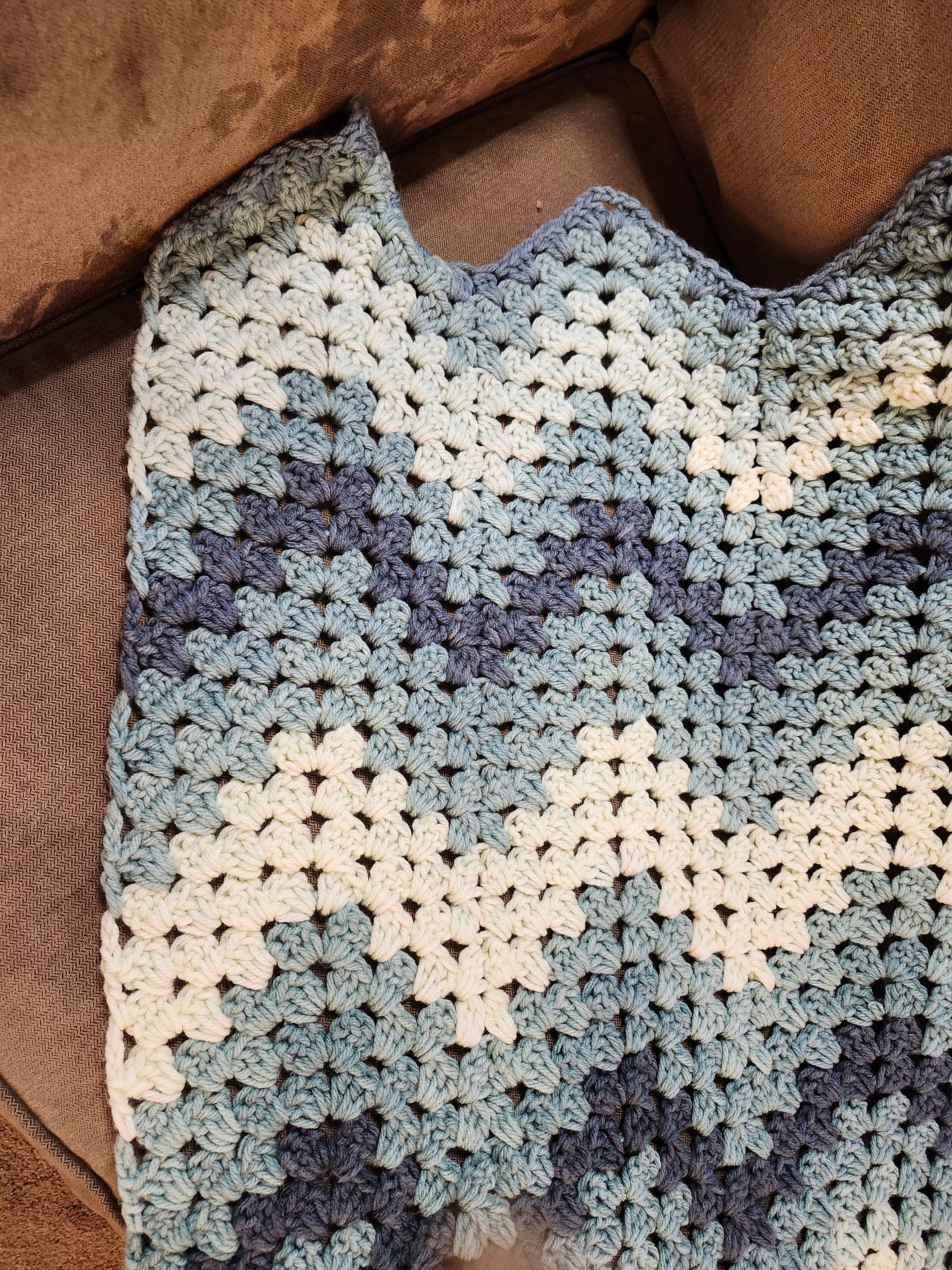 River Crochet Blanket – Handmade, Soft, and Cozy (48” x 58”)