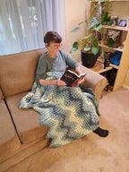 River Crochet Blanket – Handmade, Soft, and Cozy (48” x 58”)