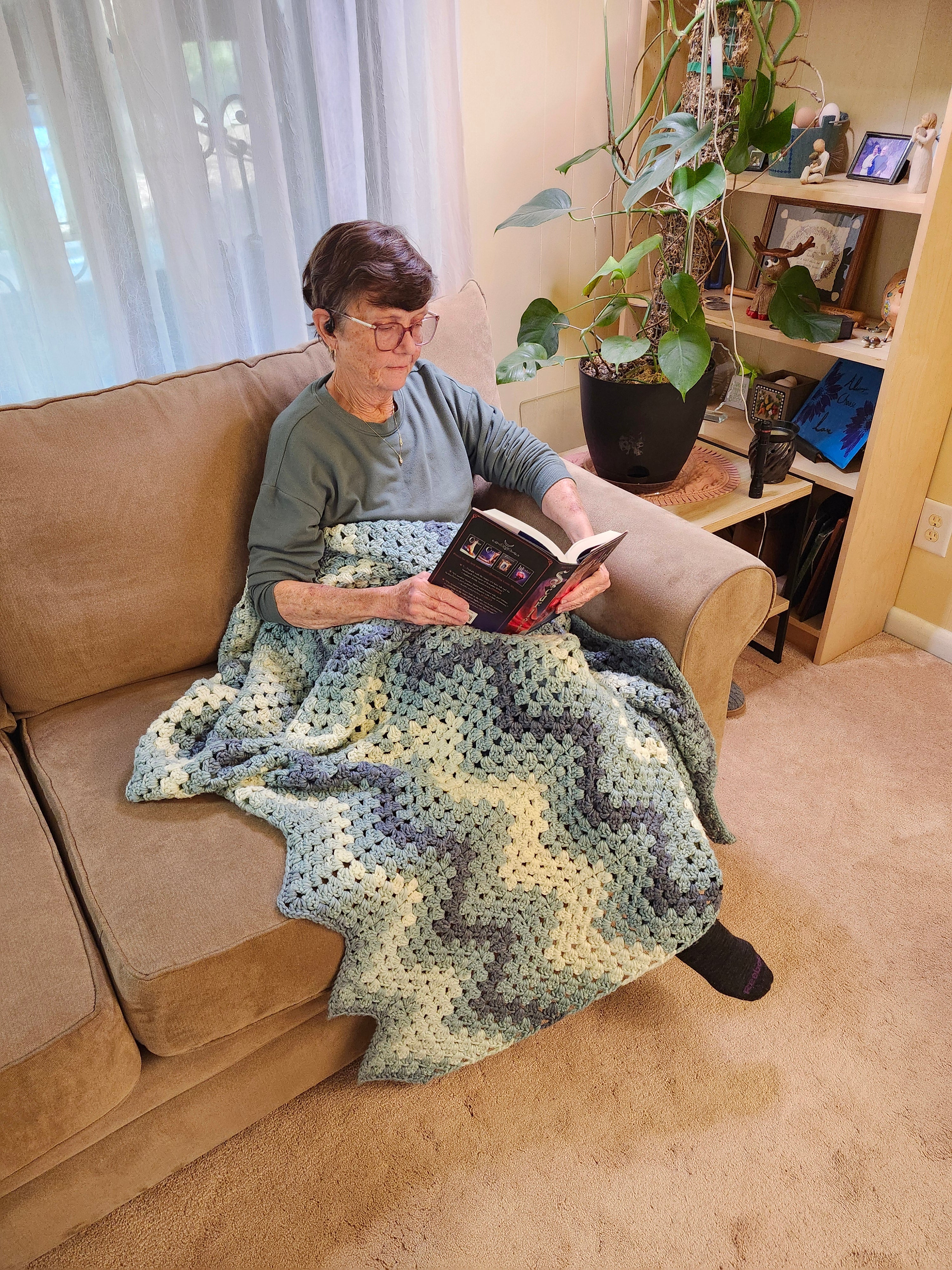 River Crochet Blanket – Handmade, Soft, and Cozy (48” x 58”)