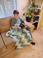River Crochet Blanket – Handmade, Soft, and Cozy (48” x 58”)