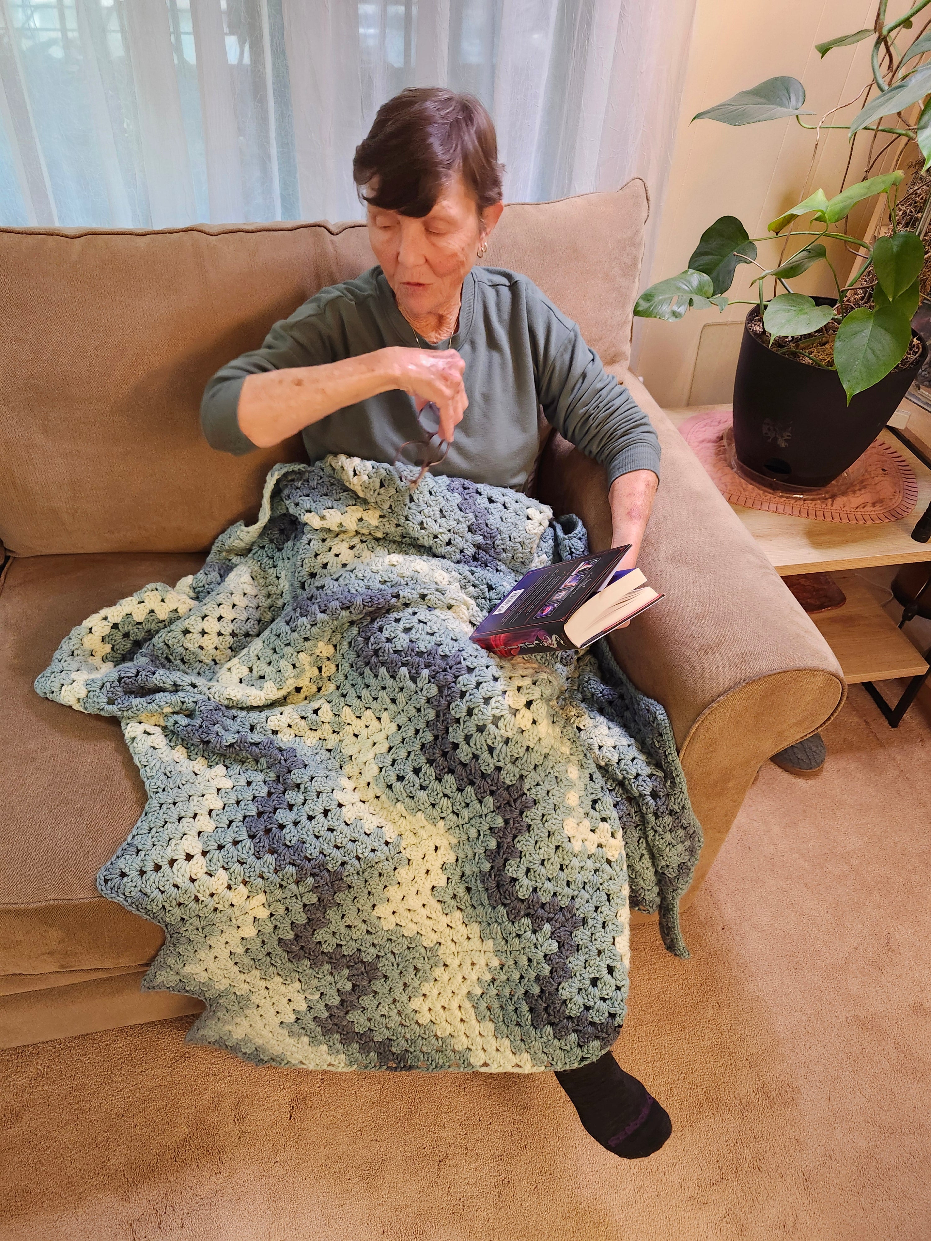 River Crochet Blanket – Handmade, Soft, and Cozy (48” x 58”)