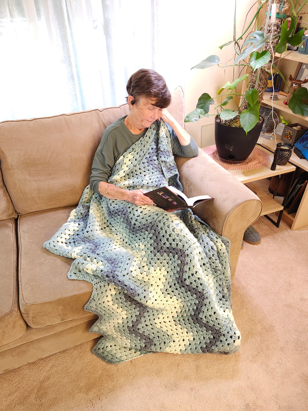 River Crochet Blanket – Handmade, Soft, and Cozy (48” x 58”)