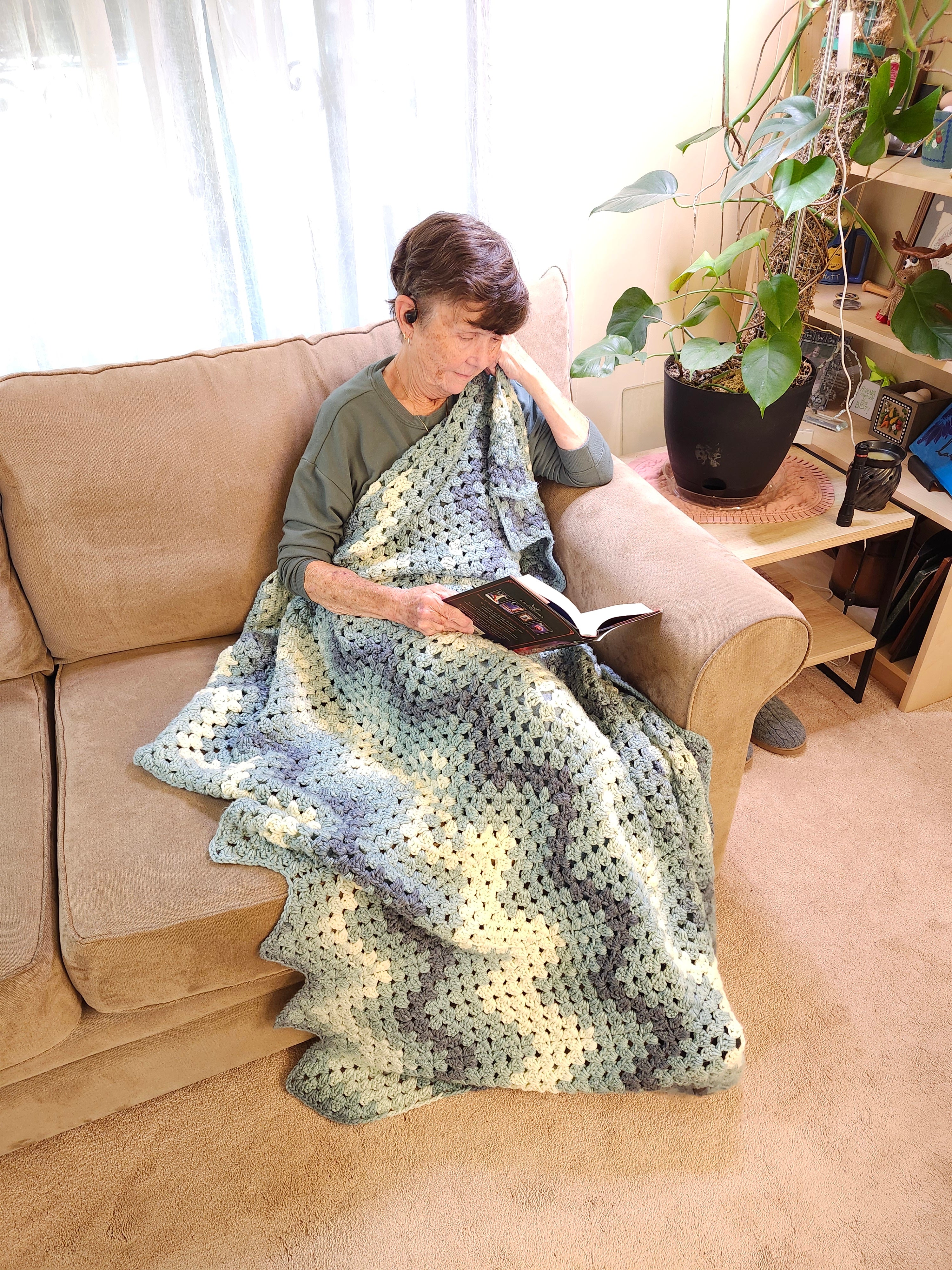 River Crochet Blanket – Handmade, Soft, and Cozy (48” x 58”)