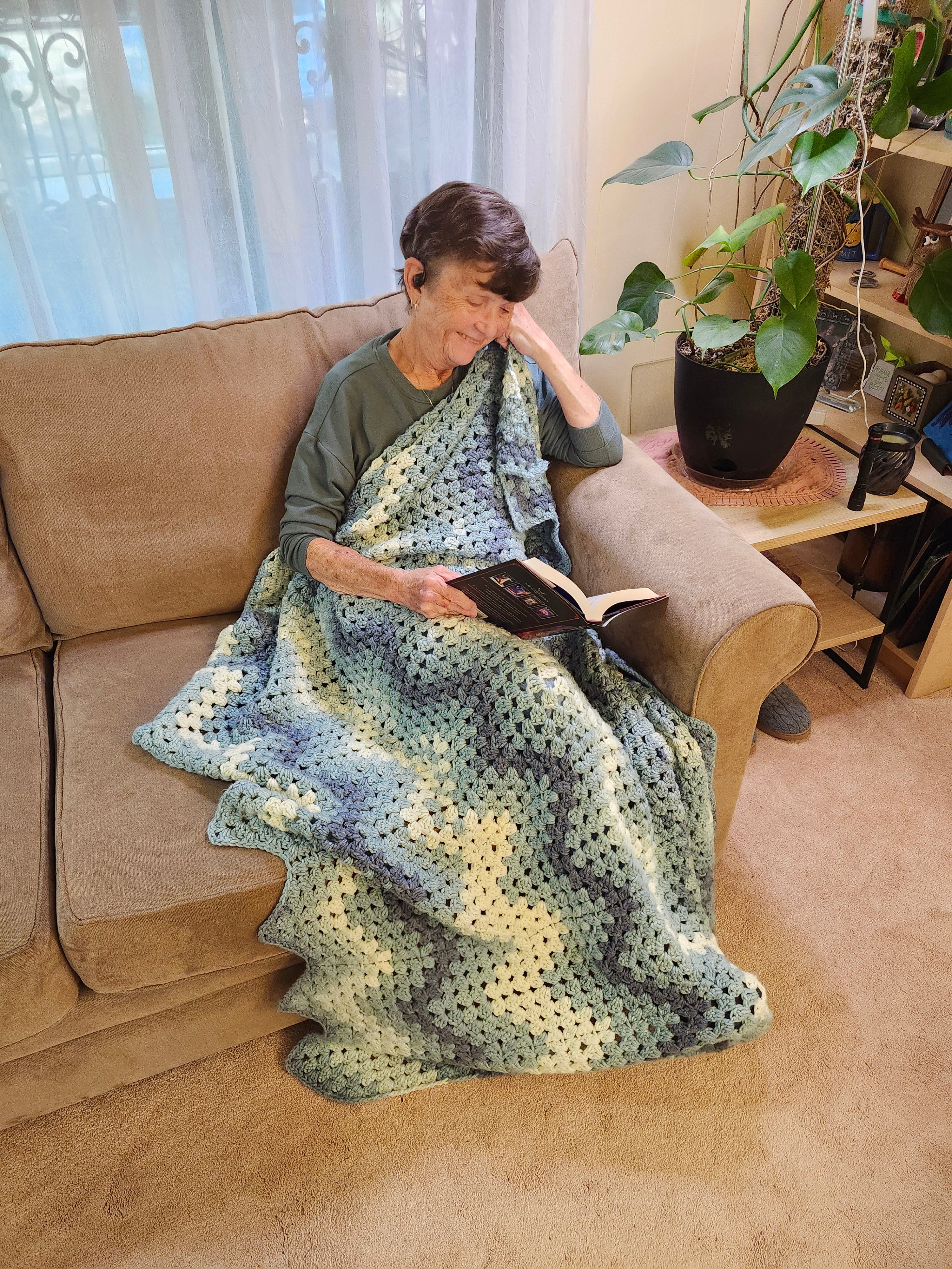 River Crochet Blanket – Handmade, Soft, and Cozy (48” x 58”)