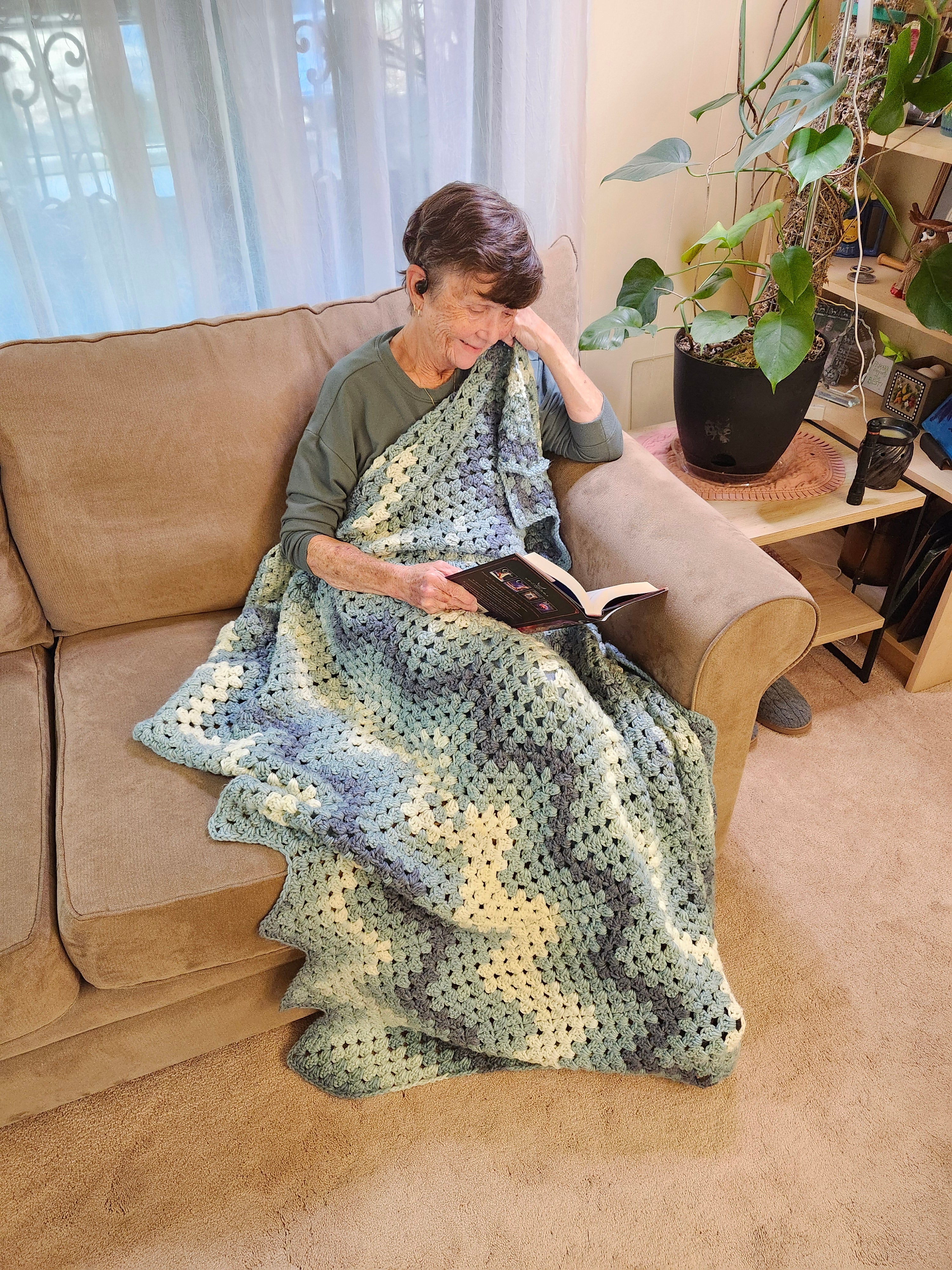 River Crochet Blanket – Handmade, Soft, and Cozy (48” x 58”)
