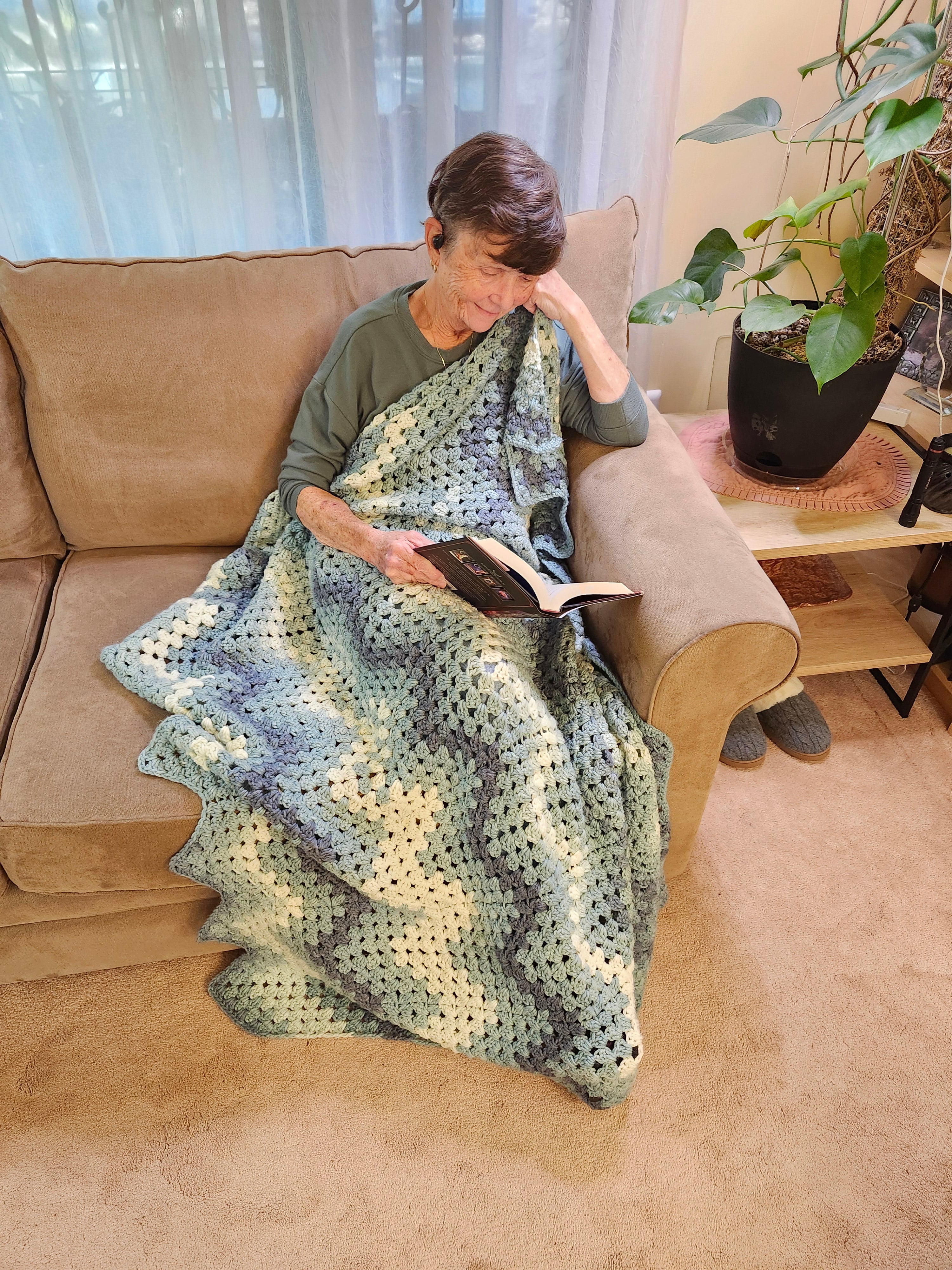 River Crochet Blanket – Handmade, Soft, and Cozy (48” x 58”)
