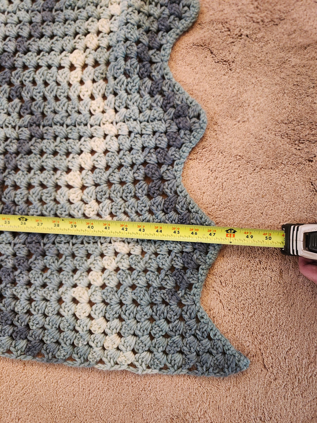 River Crochet Blanket – Handmade, Soft, and Cozy (48” x 58”)