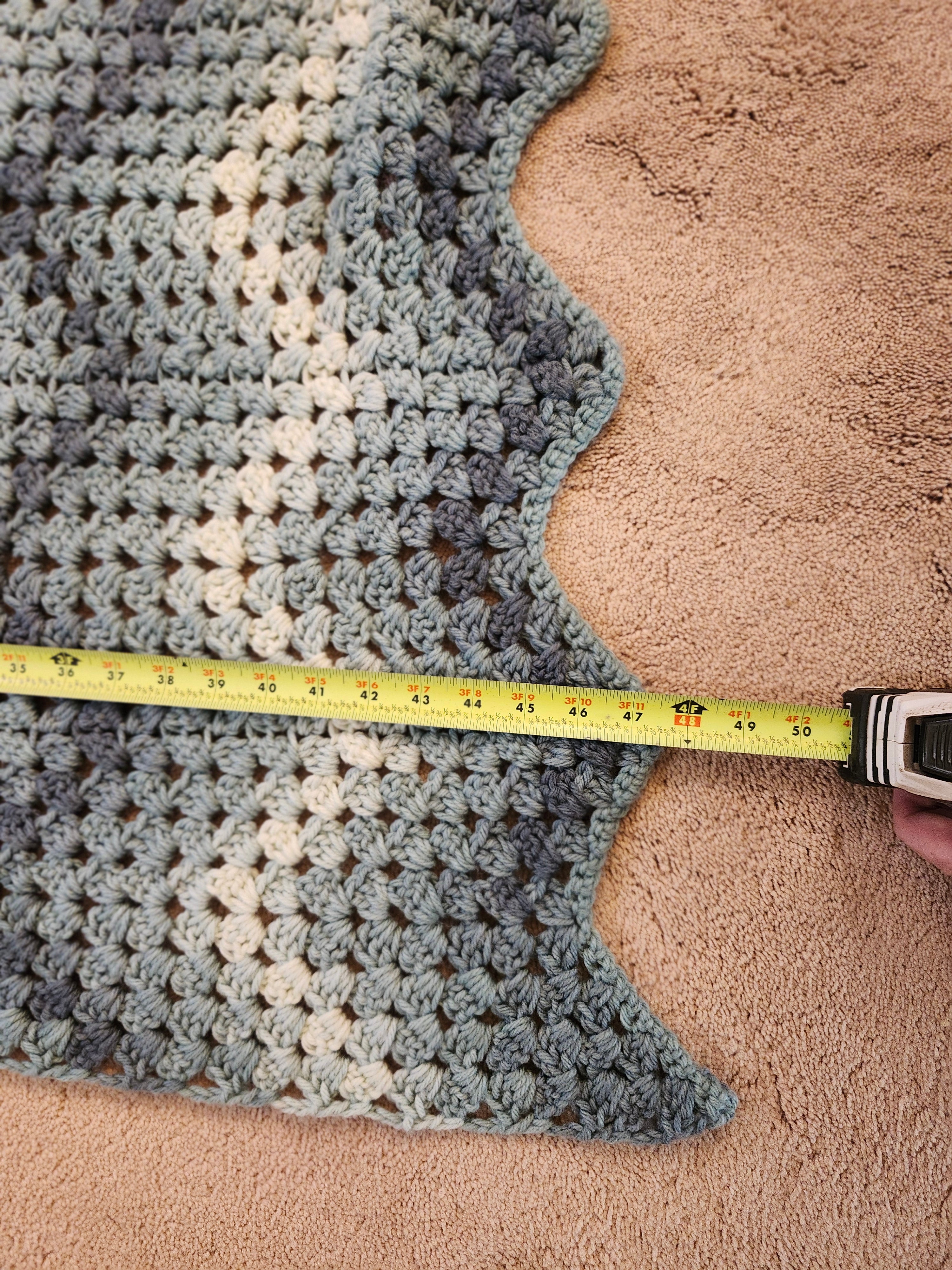 River Crochet Blanket – Handmade, Soft, and Cozy (48” x 58”)