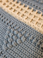 🍇 Handmade Popcorn Grape Afghan – 68" x 68" Cozy Textured Throw