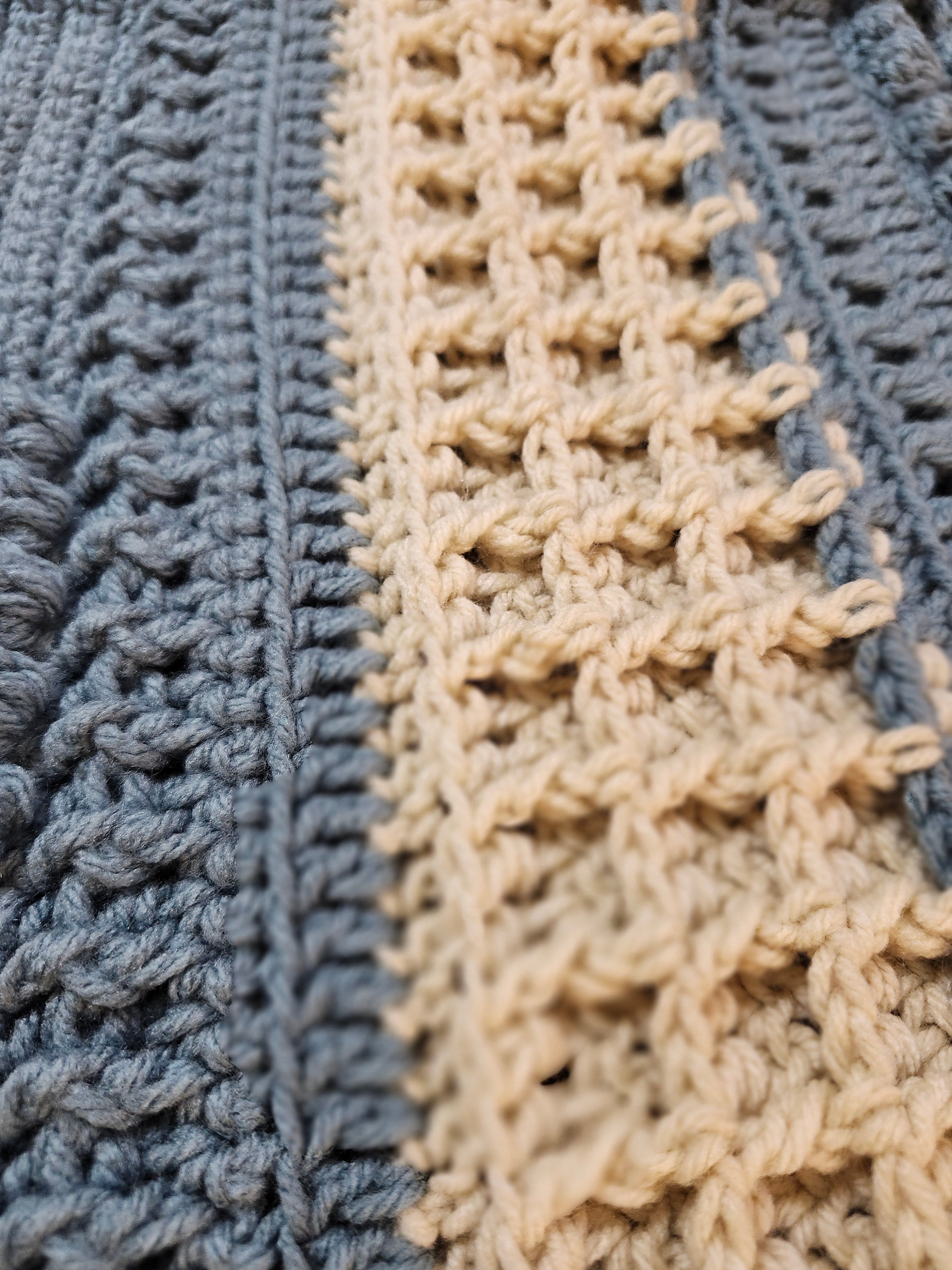 🍇 Handmade Popcorn Grape Afghan – 68" x 68" Cozy Textured Throw