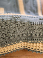 🍇 Handmade Popcorn Grape Afghan – 68" x 68" Cozy Textured Throw