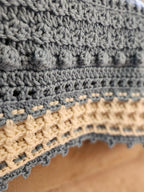 🍇 Handmade Popcorn Grape Afghan – 68" x 68" Cozy Textured Throw