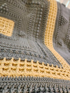 🍇 Handmade Popcorn Grape Afghan – 68" x 68" Cozy Textured Throw