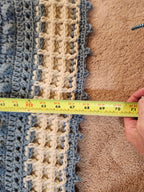 🍇 Handmade Popcorn Grape Afghan – 68" x 68" Cozy Textured Throw