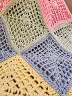 ✨ Reversible Baby Square Crochet Blanket – Handmade with Love (46.5” x 40.5”)