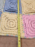 ✨ Reversible Baby Square Crochet Blanket – Handmade with Love (46.5” x 40.5”)