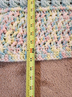 🌞 Sunburst Crochet Blanket – Handmade 49” Square | 70” Diagonal