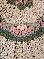 🌸 Flower Power Crochet Afghan Throw – Rustic, Warm & Handcrafted (55”)