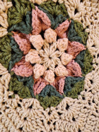 🌸 Flower Power Crochet Afghan Throw – Rustic, Warm & Handcrafted (55”)