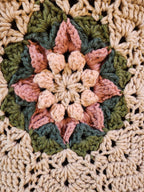 🌸 Flower Power Crochet Afghan Throw – Rustic, Warm & Handcrafted (55”)