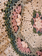 🌸 Flower Power Crochet Afghan Throw – Rustic, Warm & Handcrafted (55”)