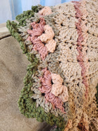 🌸 Flower Power Crochet Afghan Throw – Rustic, Warm & Handcrafted (55”)