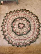 🌸 Flower Power Crochet Afghan Throw – Rustic, Warm & Handcrafted (55”)