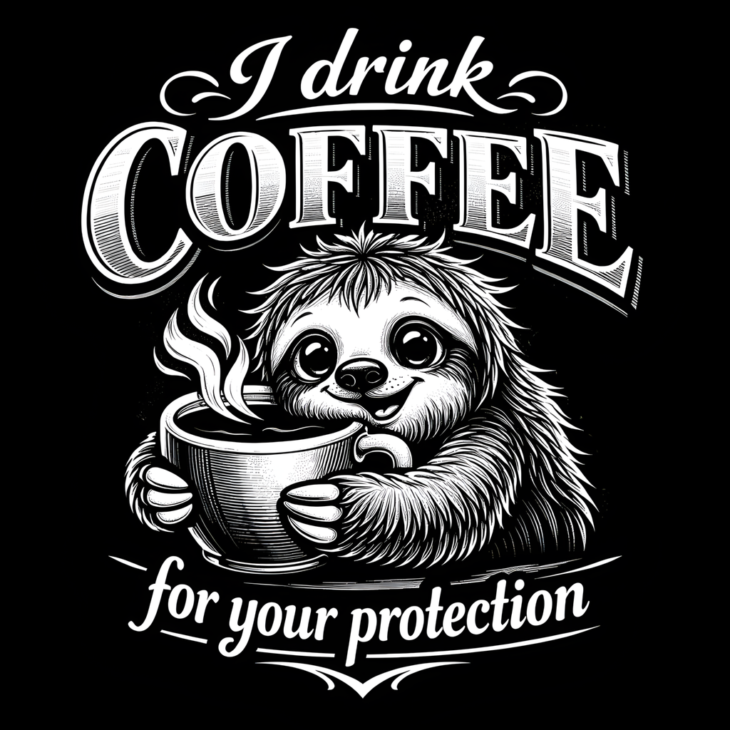 Funny Coffee Critter Slate Coasters – 4" Square or Round