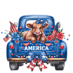 Highland Cow Patriotic T-Shirt