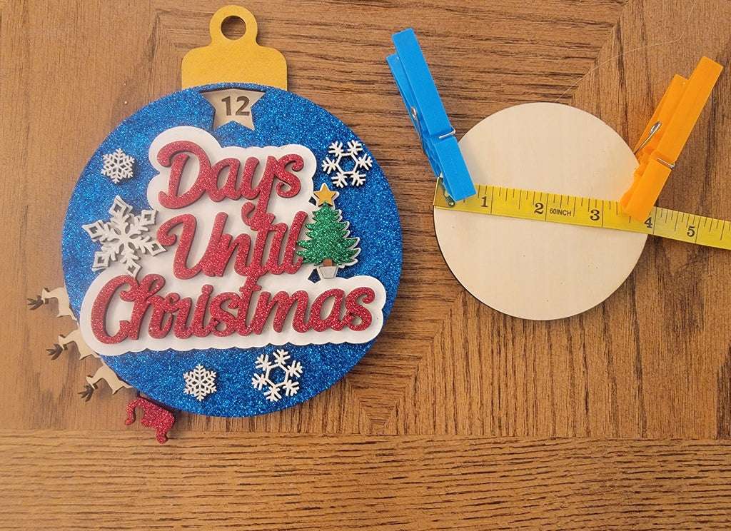 Handmade Christmas Countdown Ornament – “Days Until Christmas” Advent Calendar