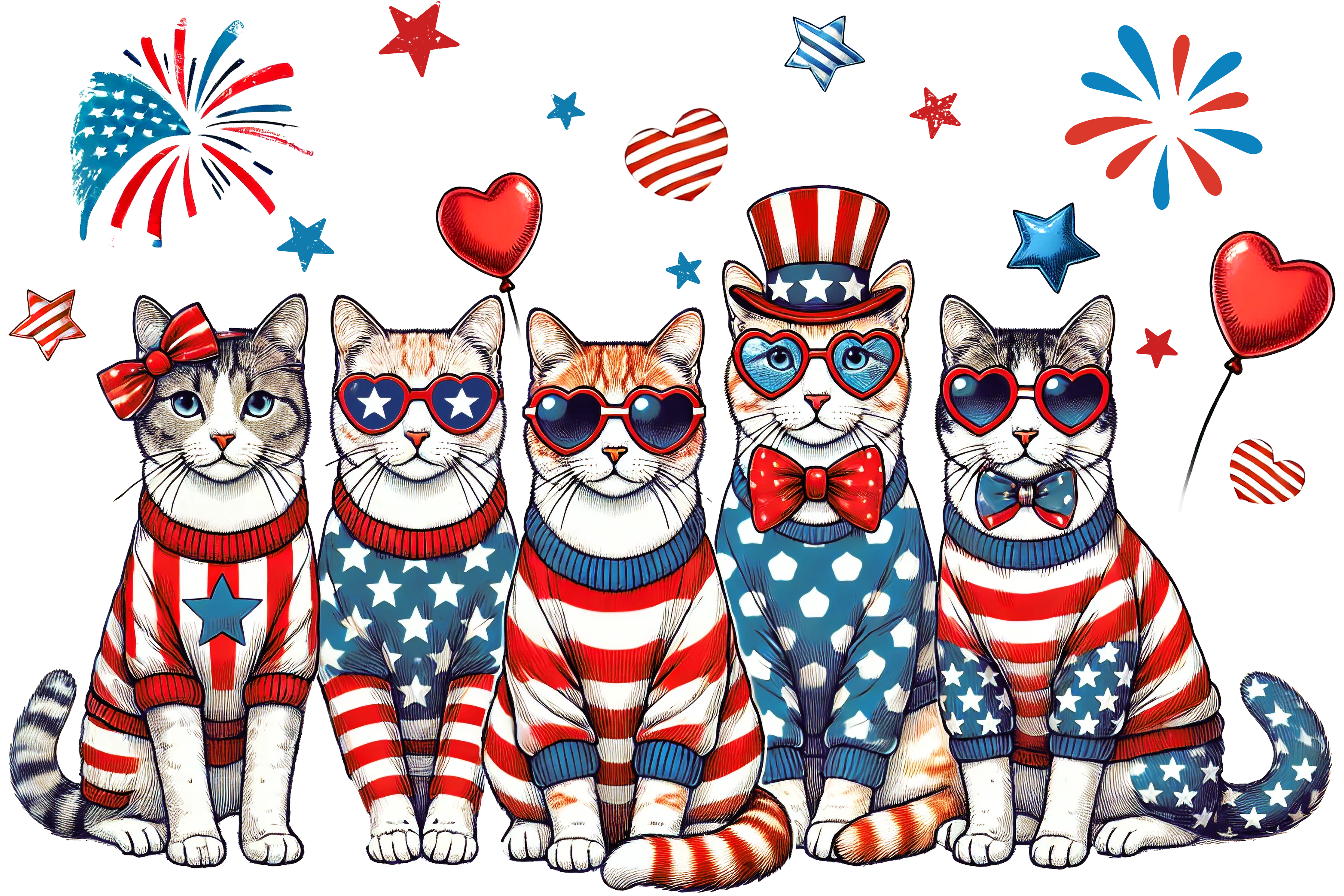 Patriotic Cats T-Shirt