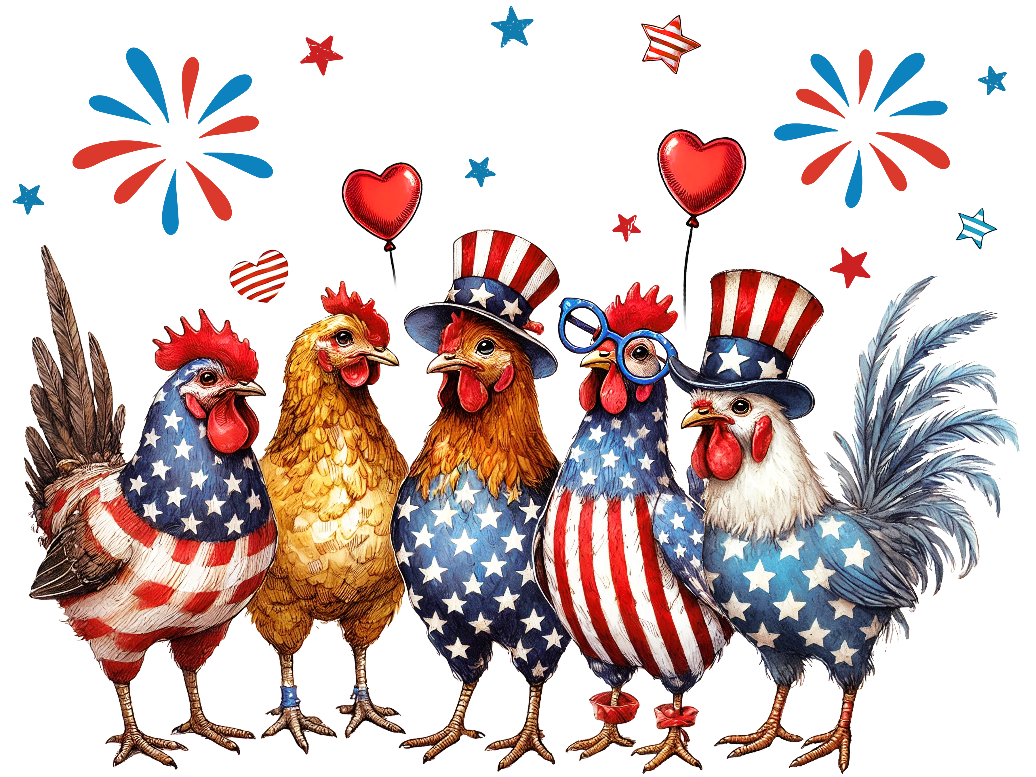 Patriotic Chickens