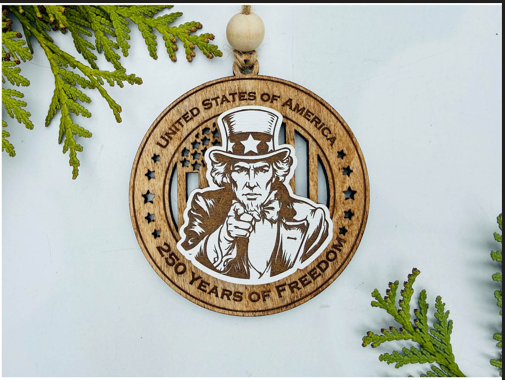 Uncle Sam – 250 Years of Freedom Ornament