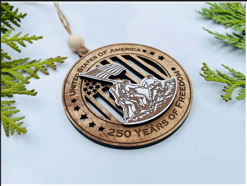 Iwo Jima Flag Raising – 250 Years of Freedom Ornament