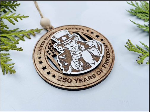 Uncle Sam – 250 Years of Freedom Ornament